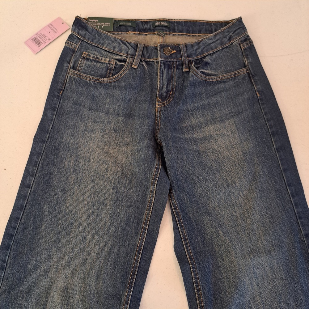 Wild Fable Straight Jeans Womens 4‎ Blue NEW Low Rise EasyRigid 992-224-B42